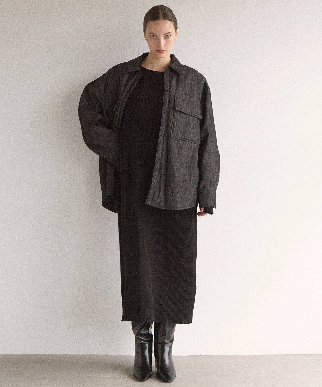 2way Layered Cape Knit OP