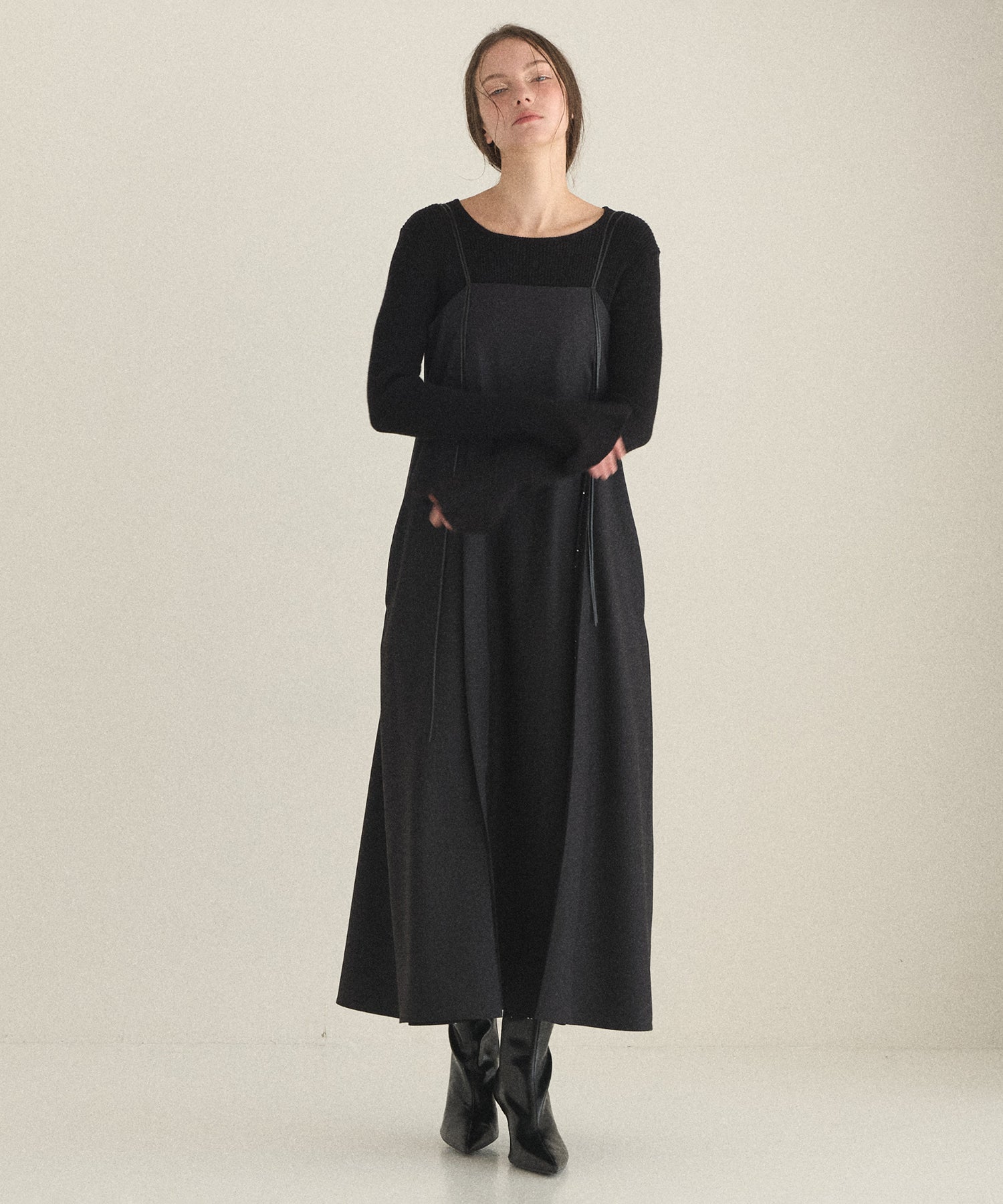 Pin Dot Line Dress – MIELI INVARIANT