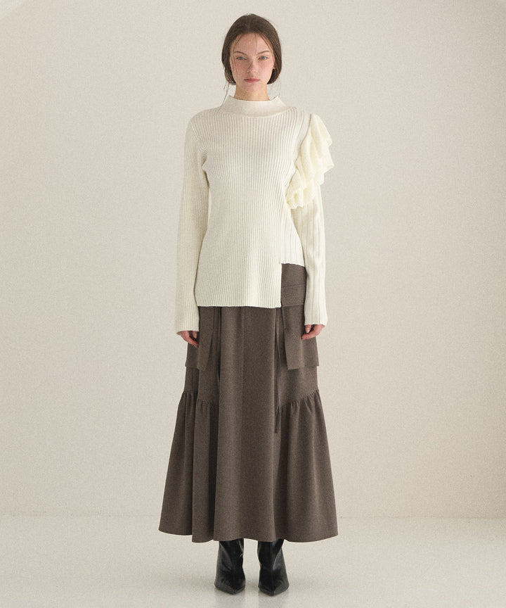 Milfull Frill Knit Tops