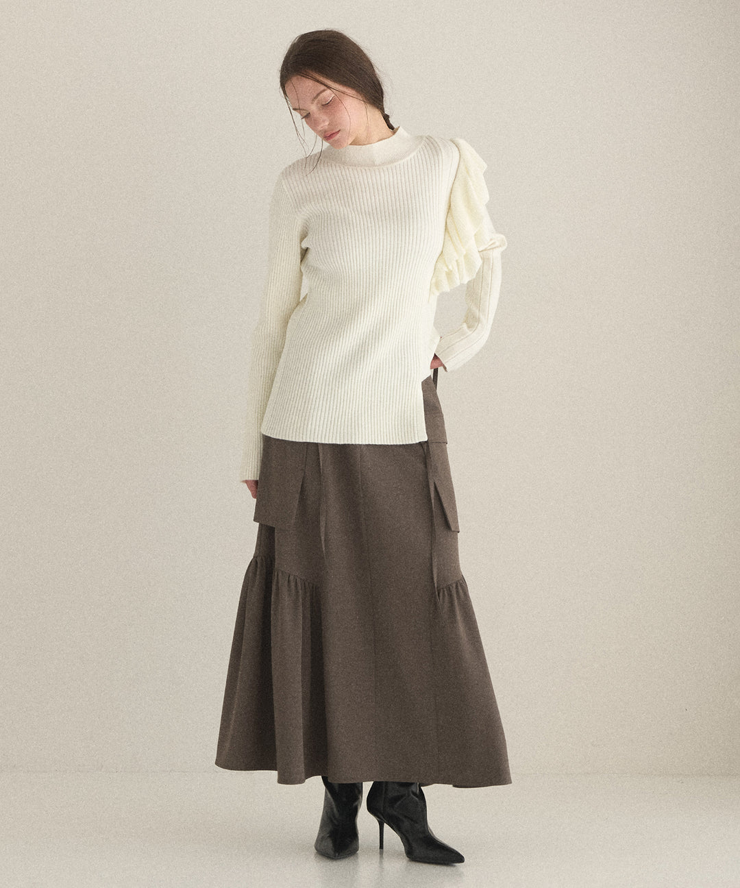 Safari Gather Flare Skirt