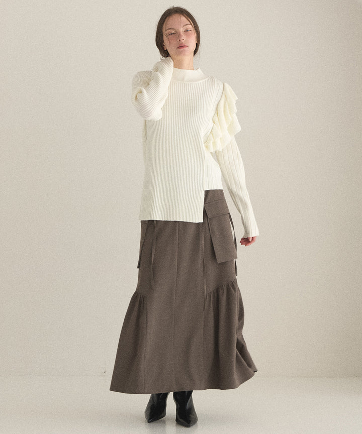 Milfull Frill Knit Tops