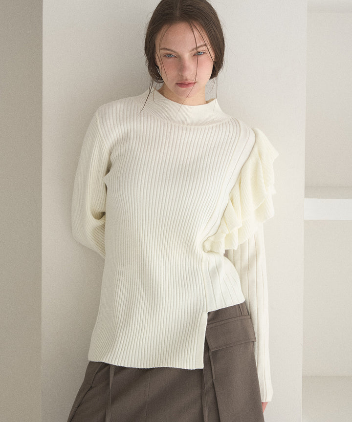 Milfull Frill Knit Tops