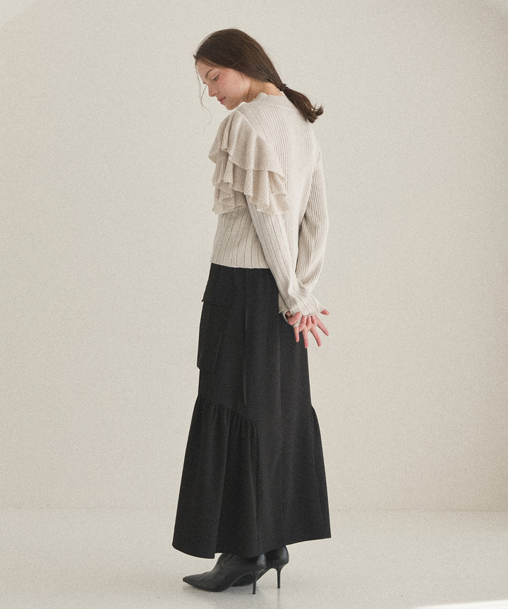 Milfull Frill Knit Tops