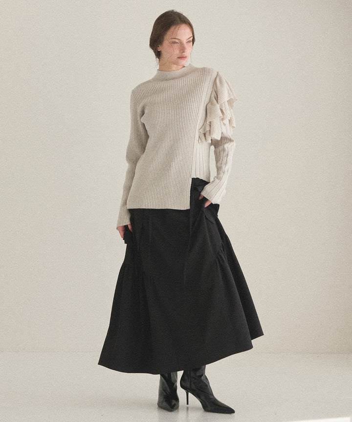 Milfull Frill Knit Tops