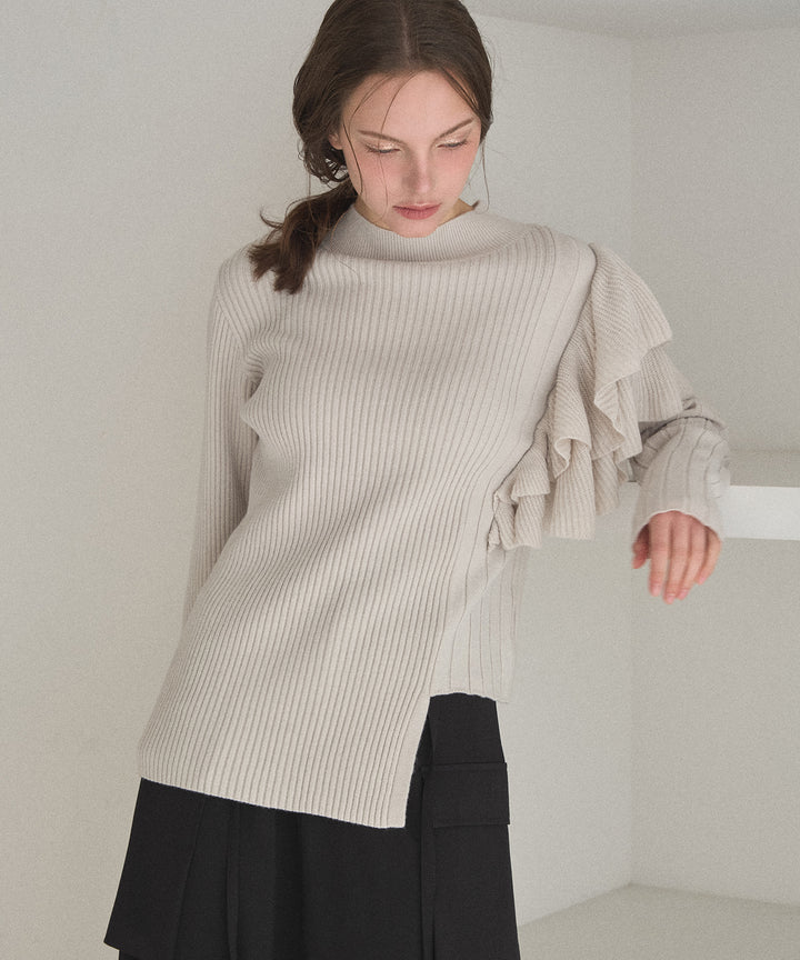 Milfull Frill Knit Tops