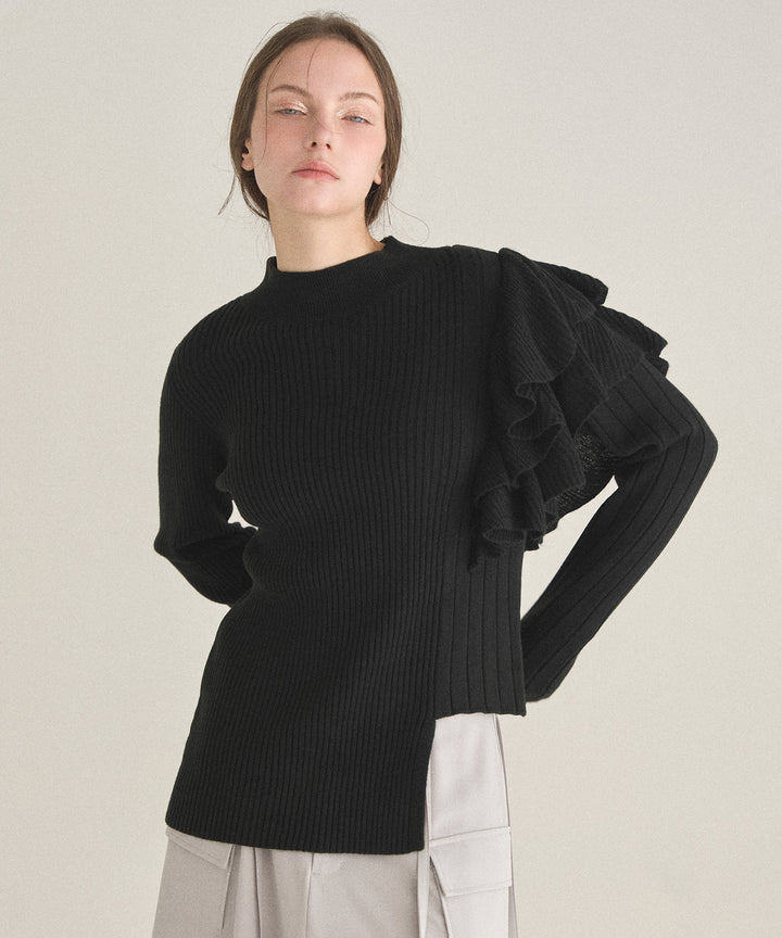 Milfull Frill Knit Tops