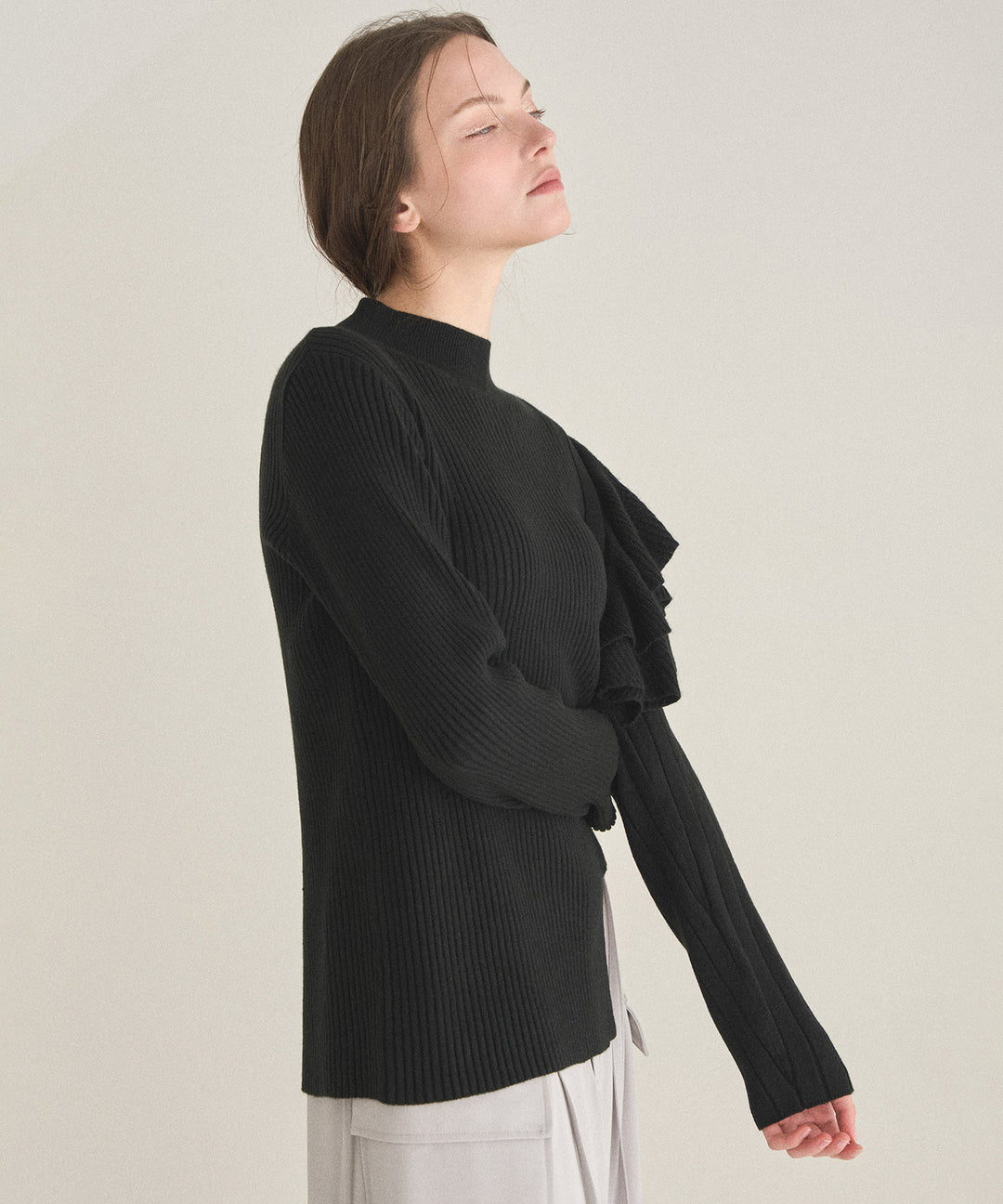 Milfull Frill Knit Tops