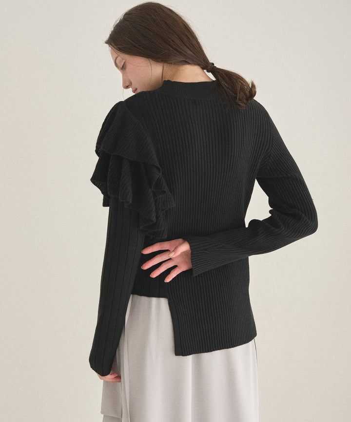 Milfull Frill Knit Tops