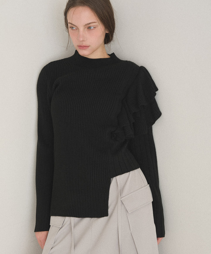 Milfull Frill Knit Tops