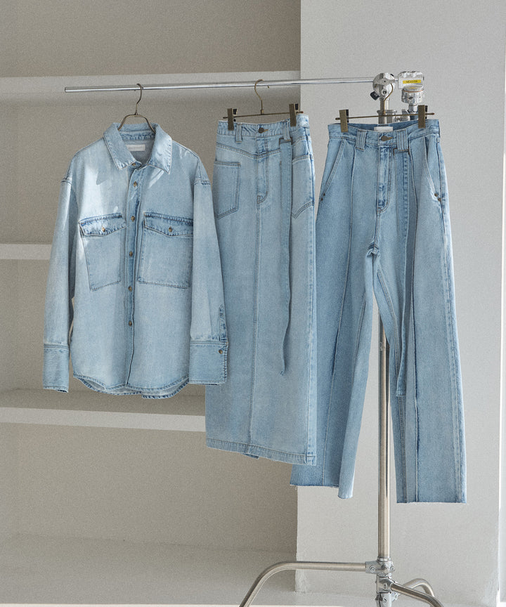 ICE Bleach Denim Shirt Jacket