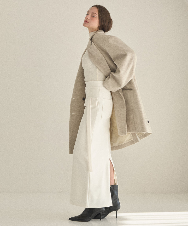 Cut Tight Cargo Skirt