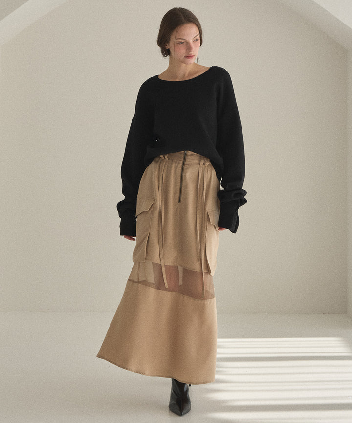 2way Tuck Glitter Knit Tops