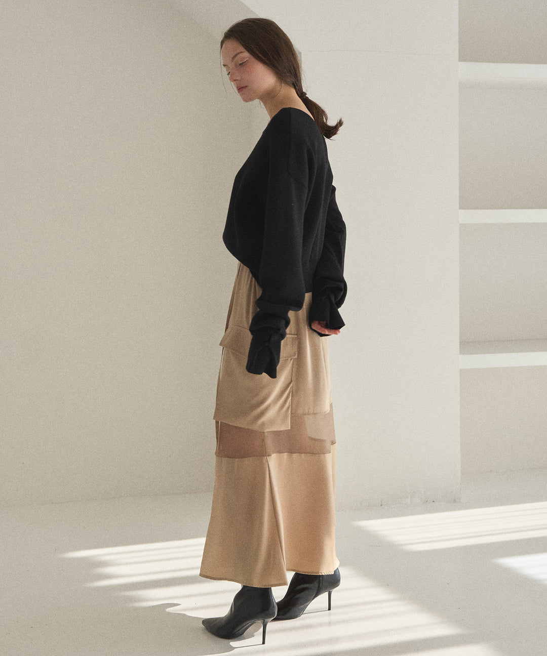 2way Tuck Glitter Knit Tops