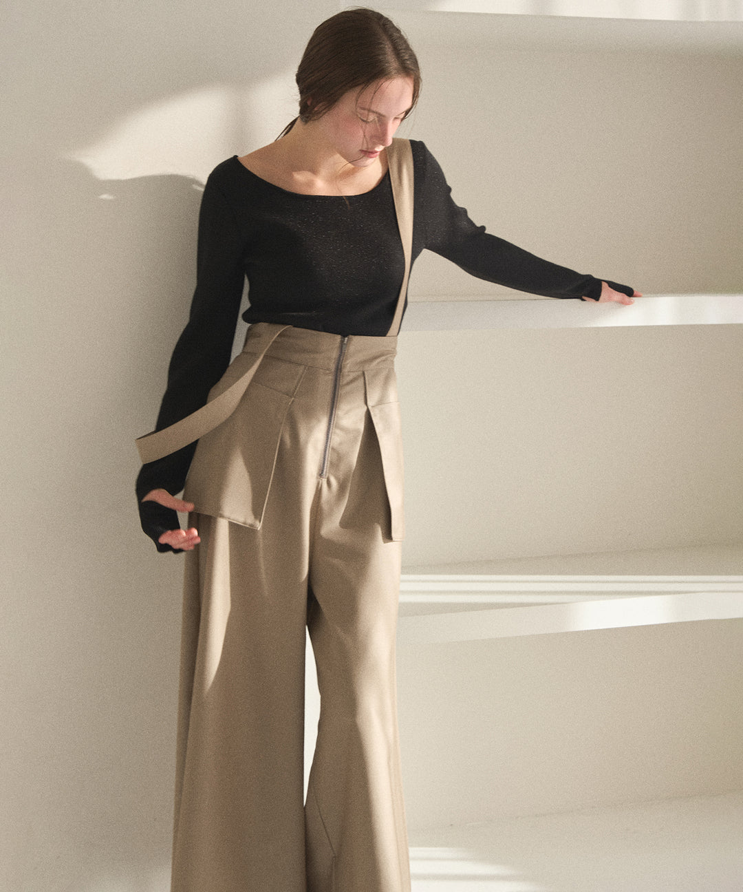 Wide Pocket Trench Pants