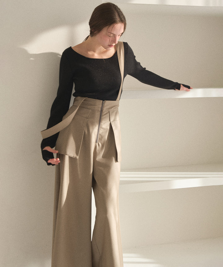 Wide Pocket Trench Pants