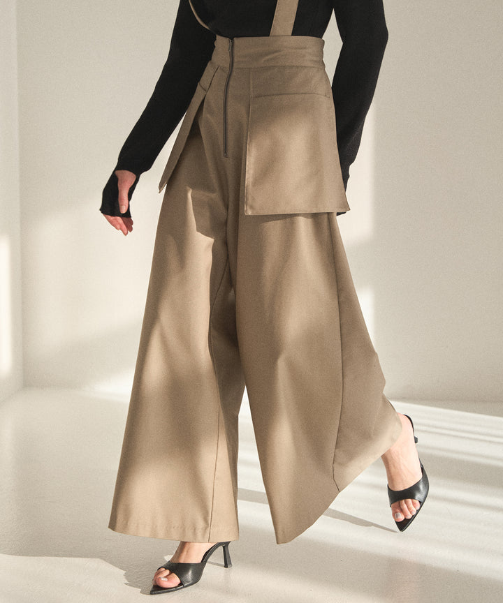 Wide Pocket Trench Pants