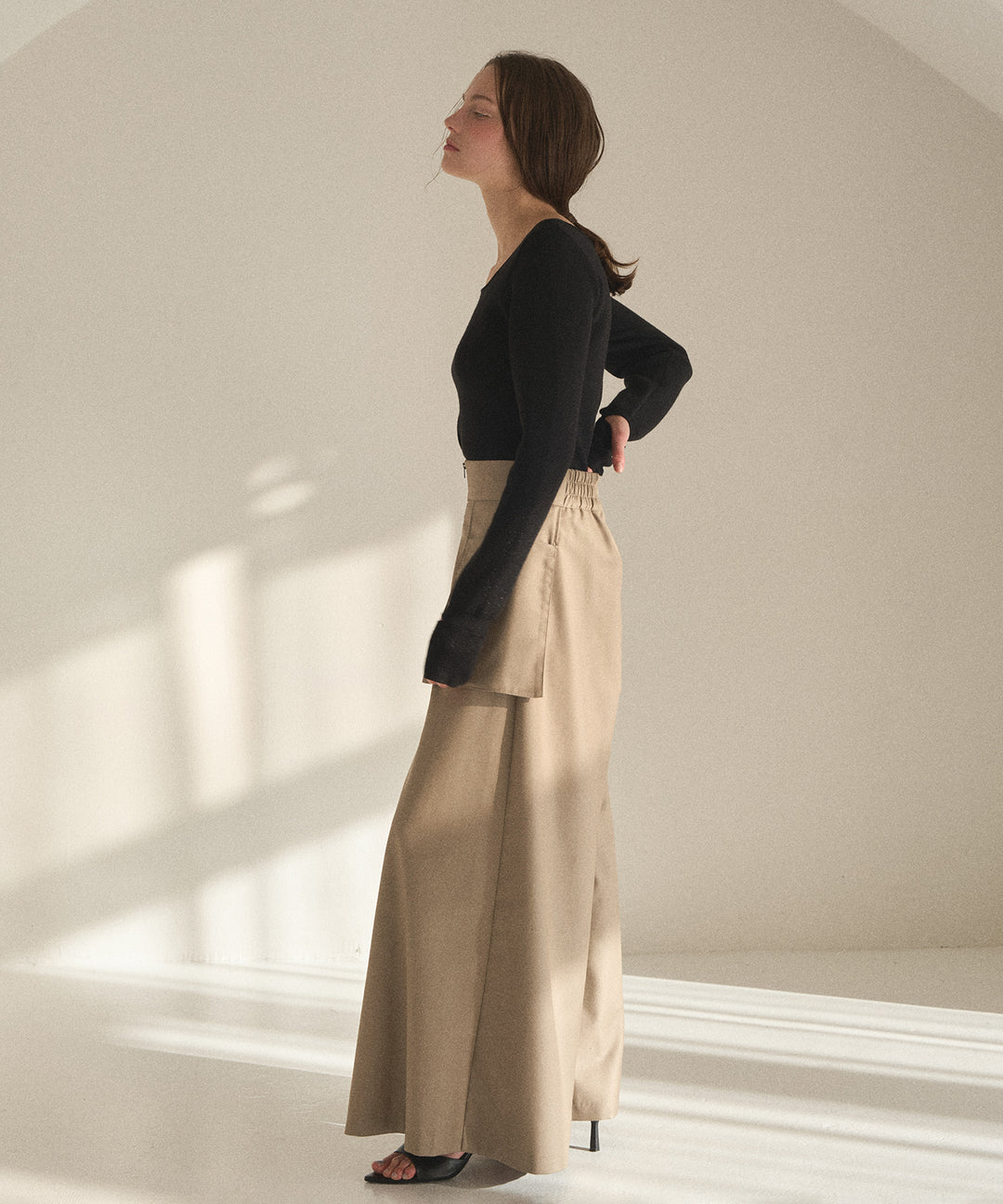 Wide Pocket Trench Pants