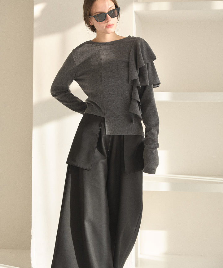 Wide Pocket Trench Pants