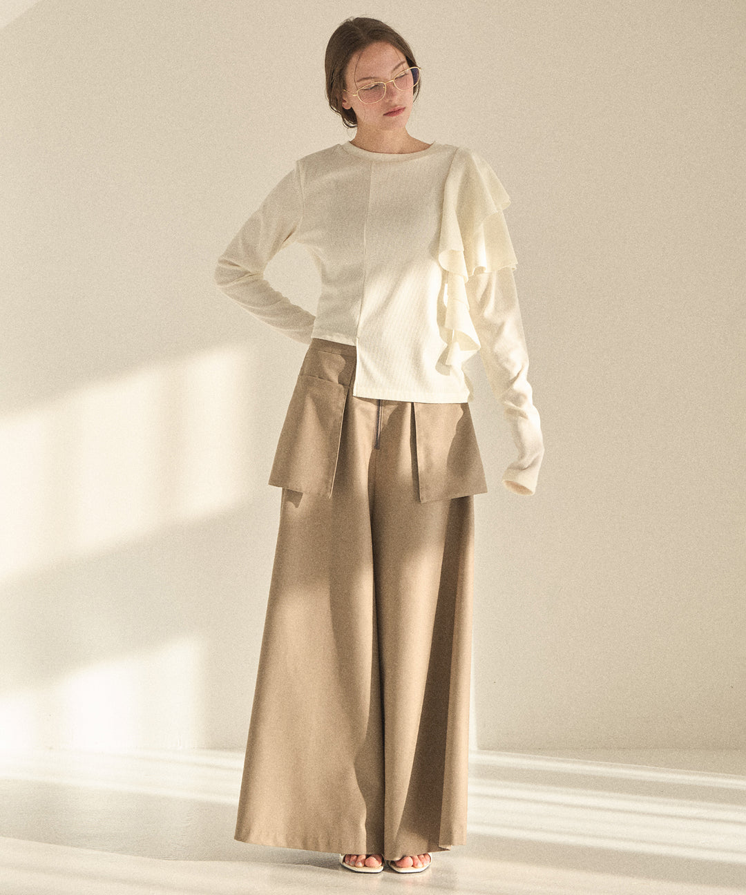 Wide Pocket Trench Pants