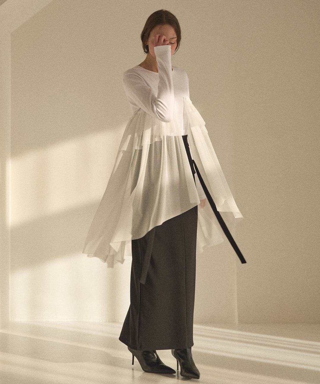 Cut Tight Cargo Skirt