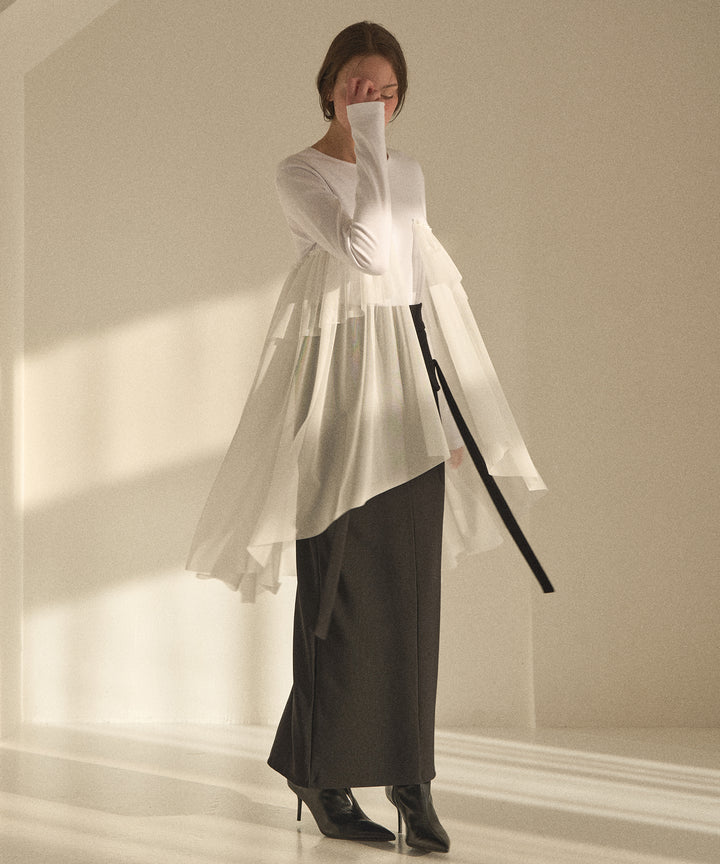 Cut Tight Cargo Skirt