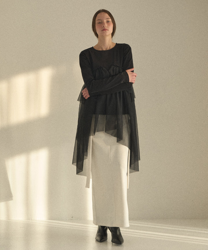 Cut Tight Cargo Skirt