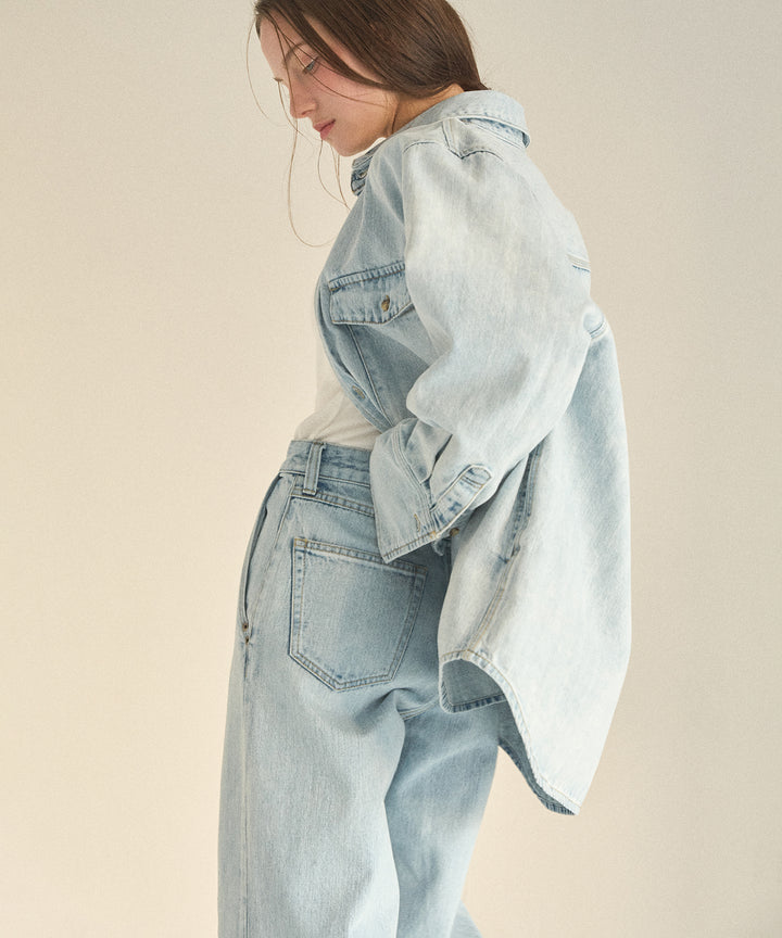 ICE Bleach Denim Shirt Jacket