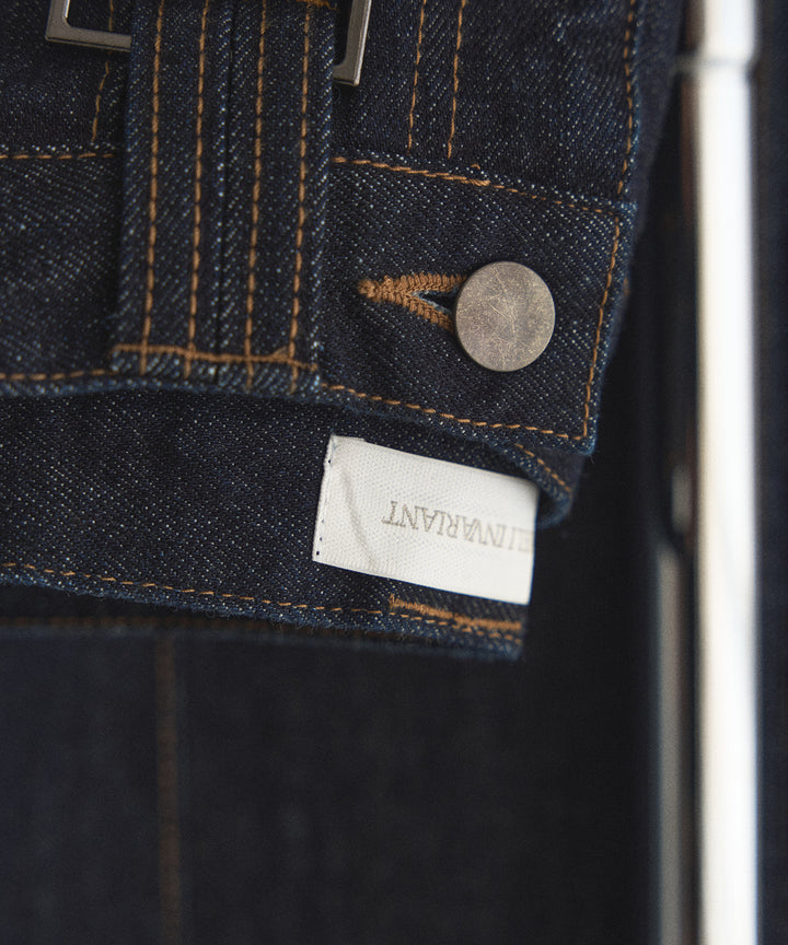 Pintuck Semiwide Jeans