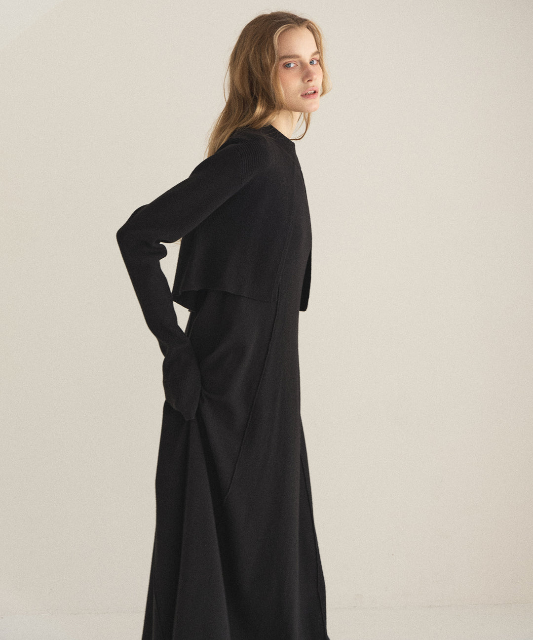 Layer Cape Ensemble Dress