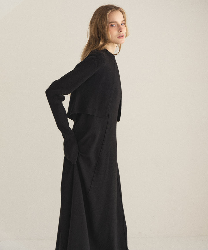 Layer Cape Ensemble Dress