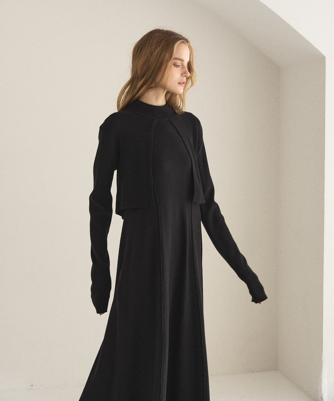 Layer Cape Ensemble Dress