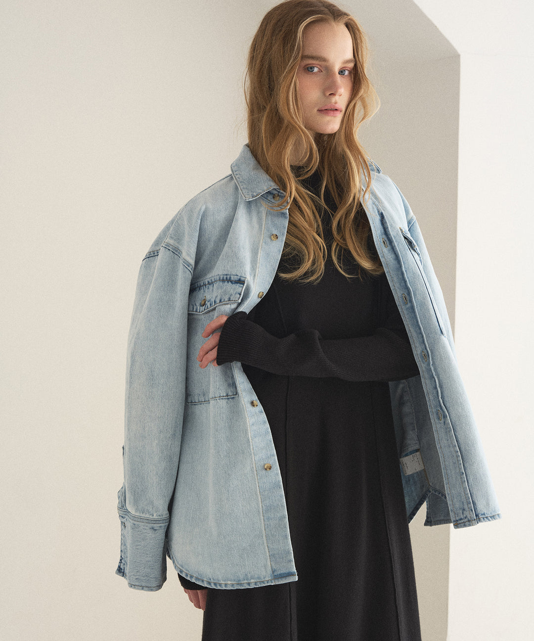 ICE Bleach Denim Shirt Jacket