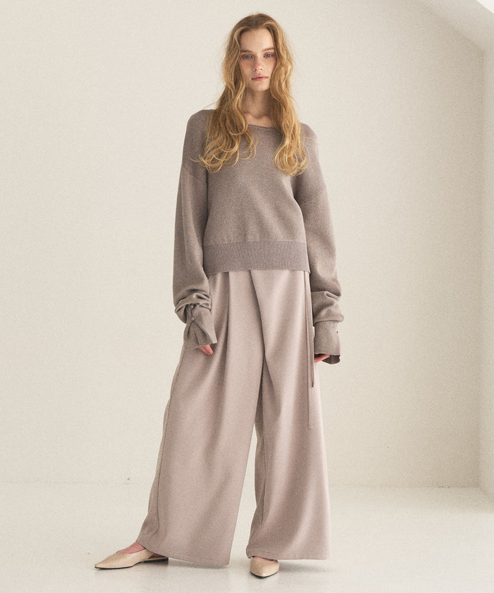 2way Tuck Glitter Knit Tops