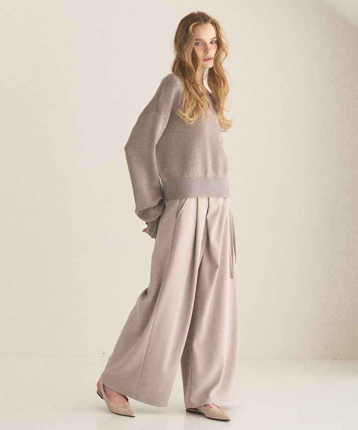 2way Tuck Glitter Knit Tops