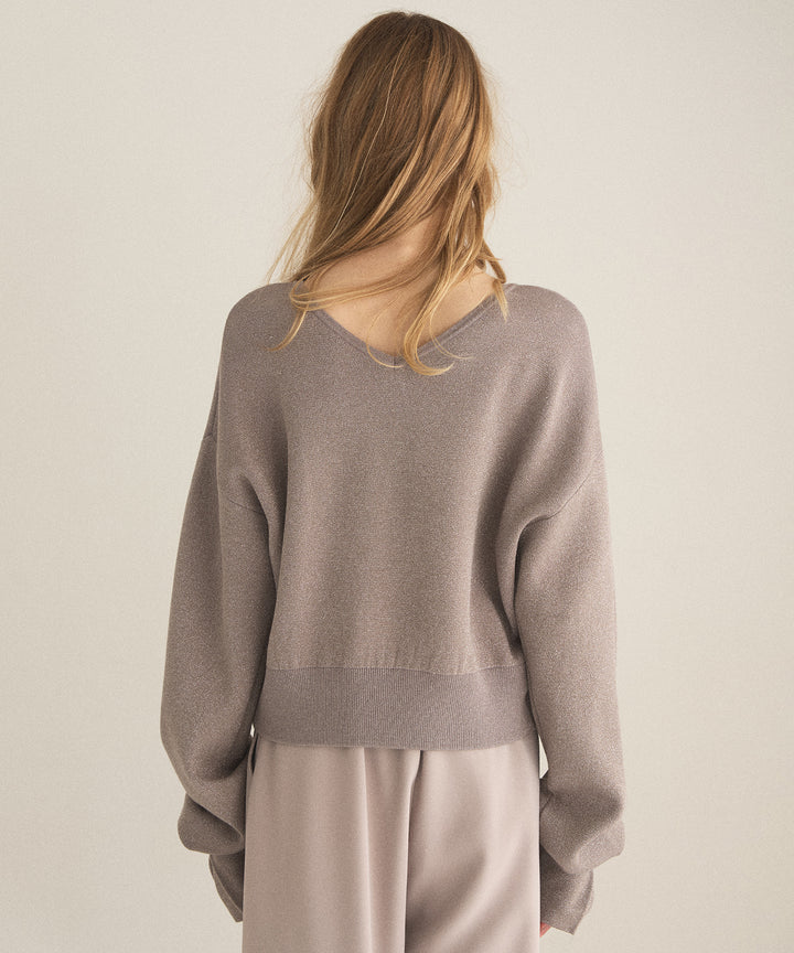 2way Tuck Glitter Knit Tops