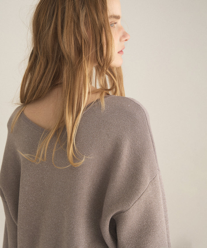 2way Tuck Glitter Knit Tops