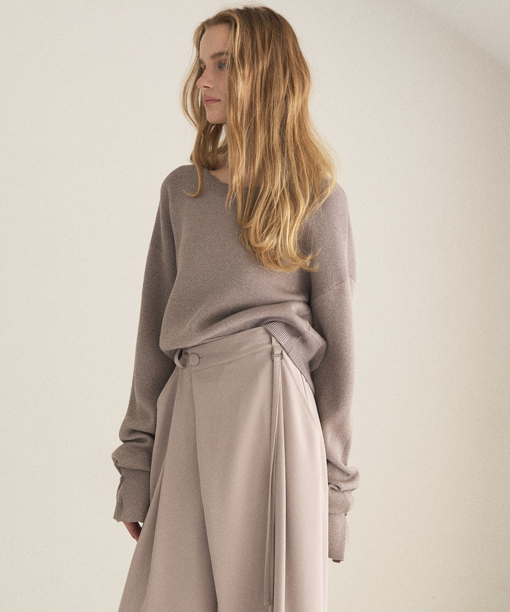 2way Tuck Glitter Knit Tops