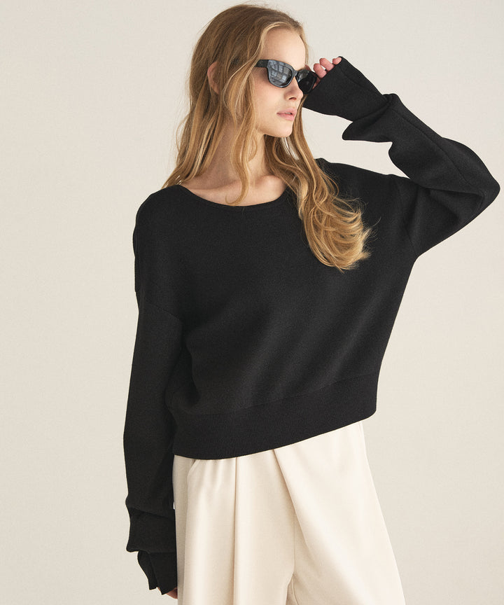 2way Tuck Glitter Knit Tops