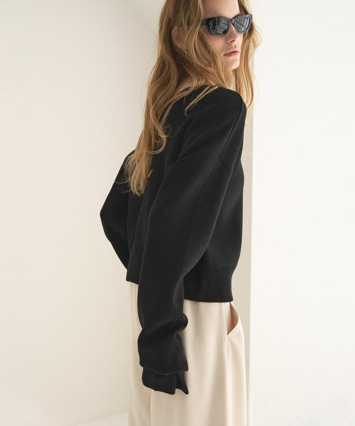 2way Tuck Glitter Knit Tops