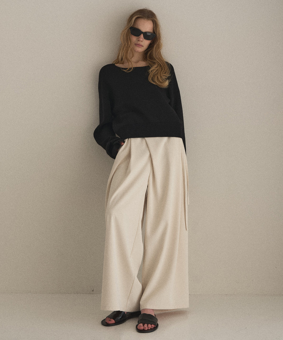 2way Tuck Glitter Knit Tops