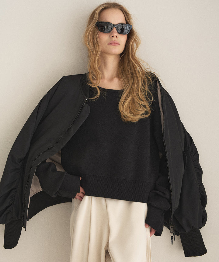 2way Tuck Glitter Knit Tops