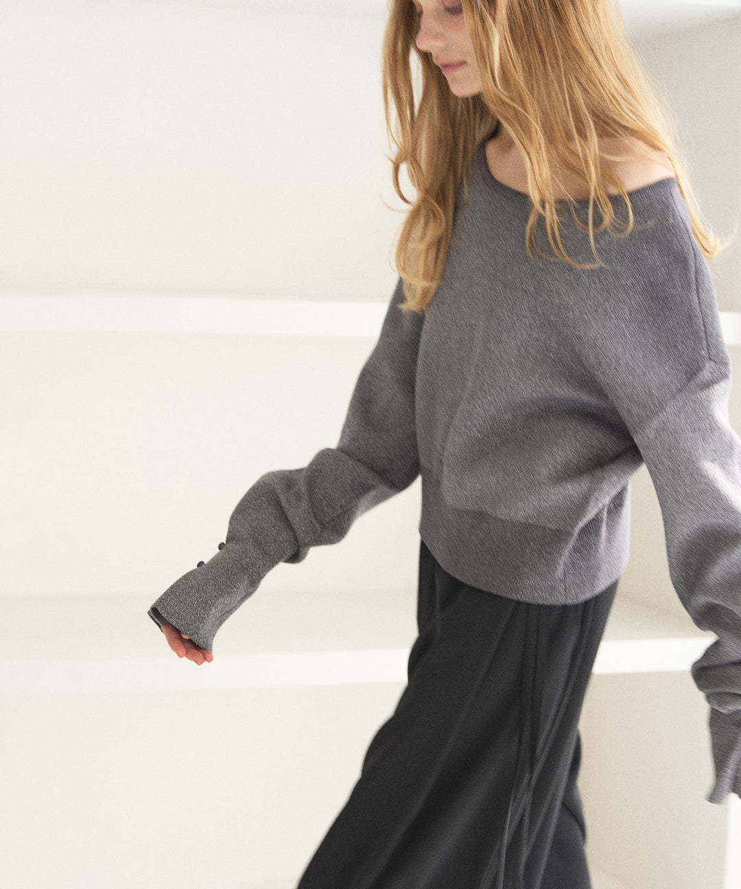 2way Tuck Glitter Knit Tops