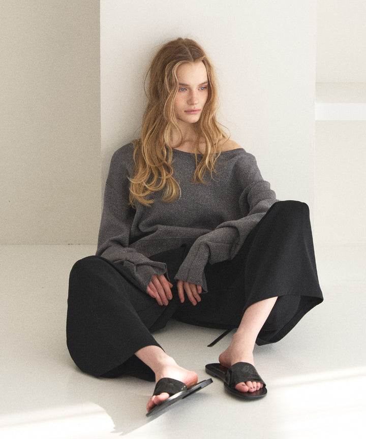 2way Tuck Glitter Knit Tops