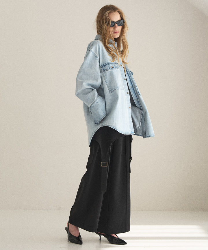 ICE Bleach Denim Shirt Jacket
