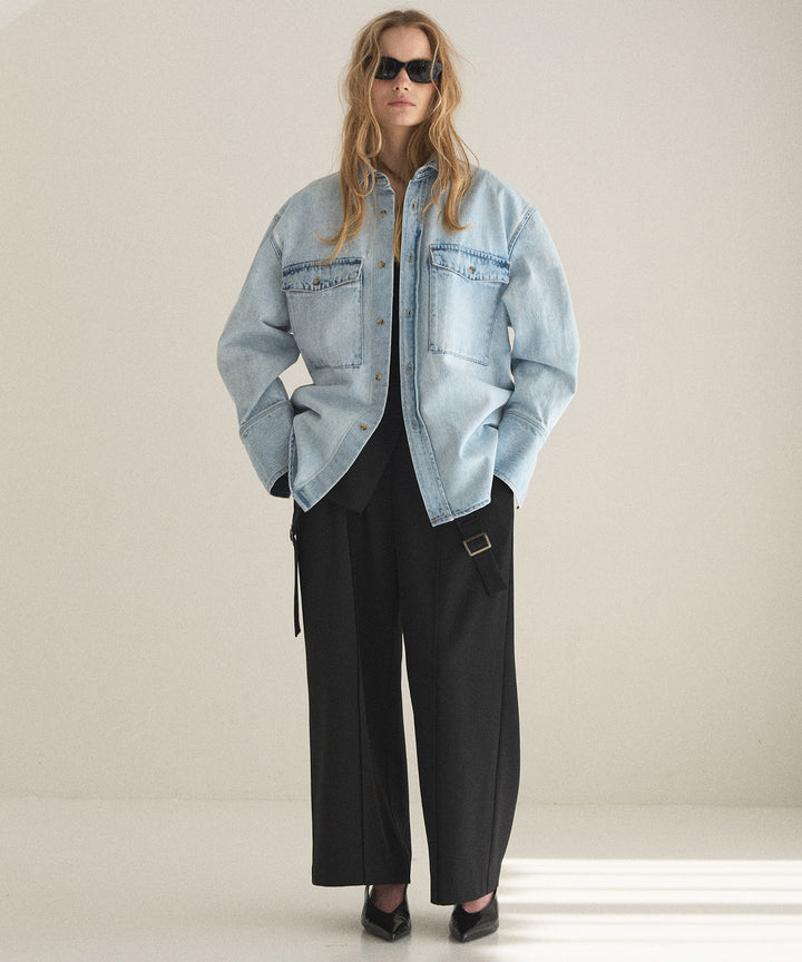 ICE Bleach Denim Shirt Jacket