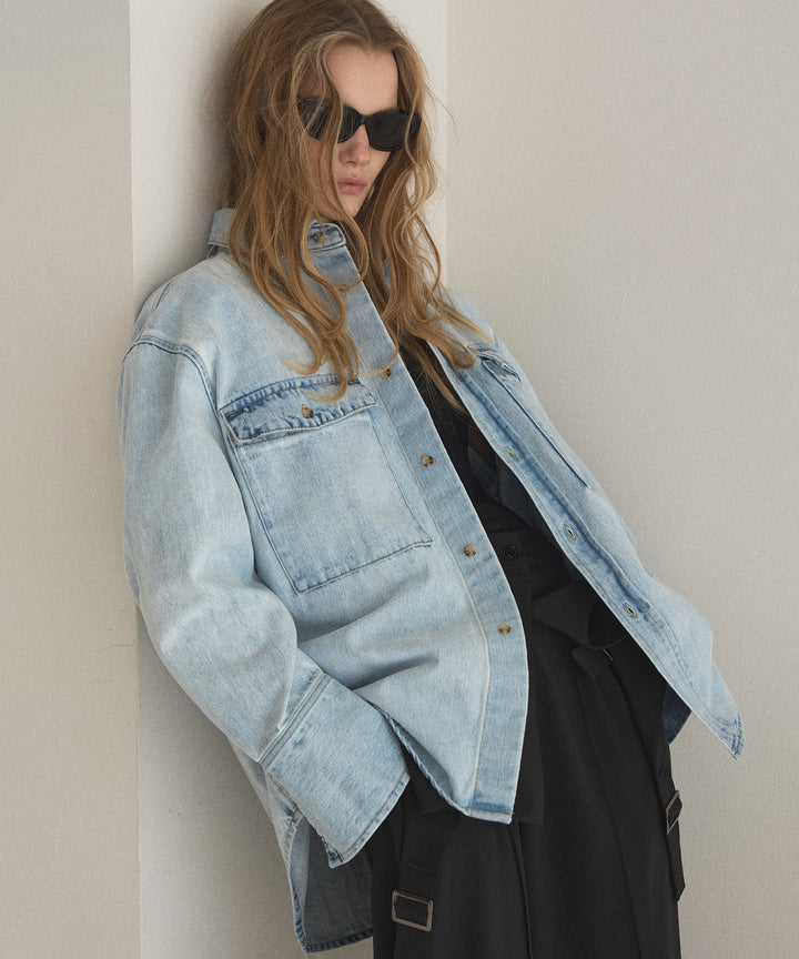 ICE Bleach Denim Shirt Jacket