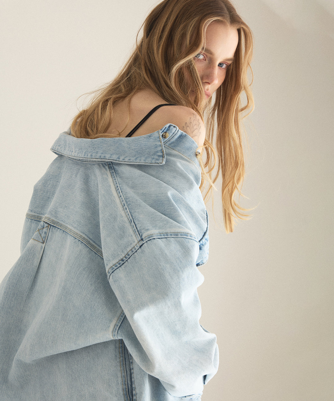 ICE Bleach Denim Shirt Jacket