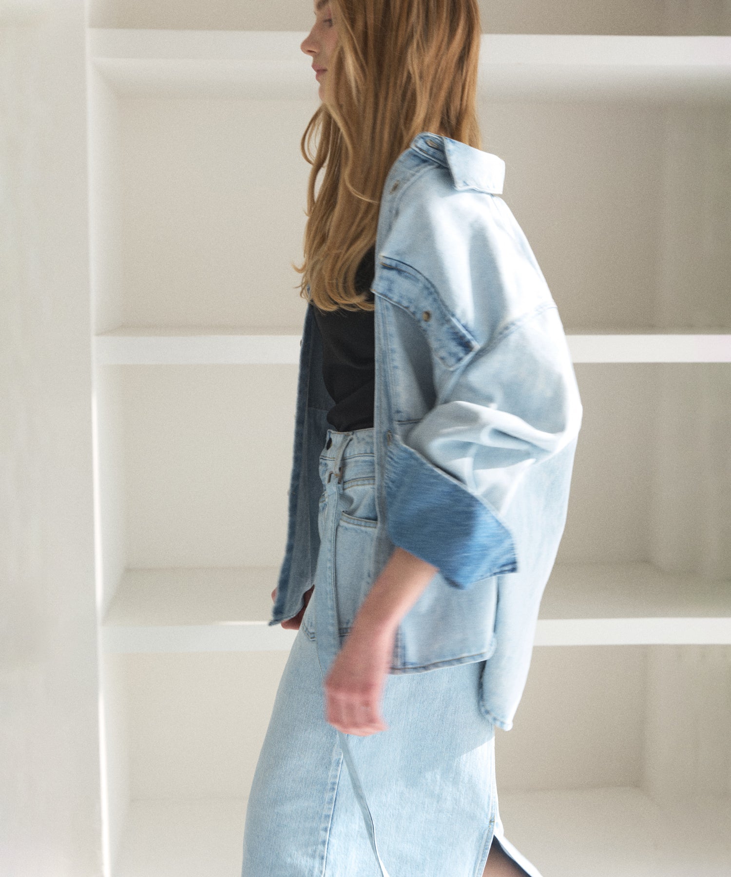 ICE Bleach Denim Skirt – MIELI INVARIANT