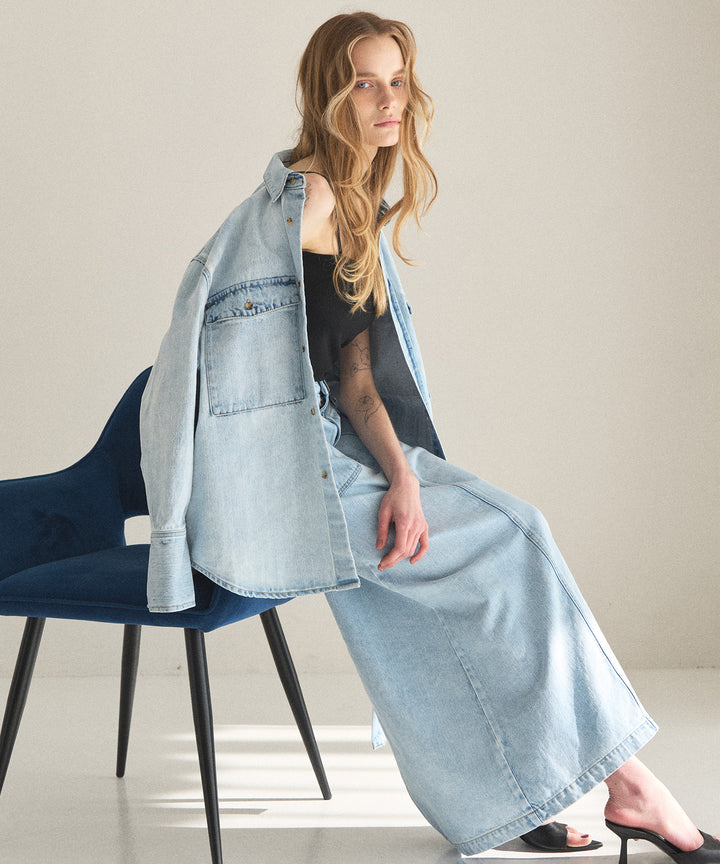 ICE Bleach Denim Shirt Jacket