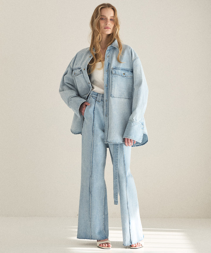 ICE Bleach Denim Shirt Jacket